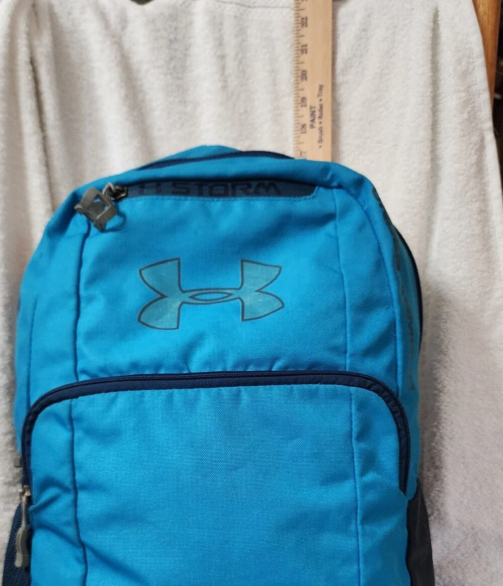 M.169- Under Armour Storm Backpack, blue teal, USED